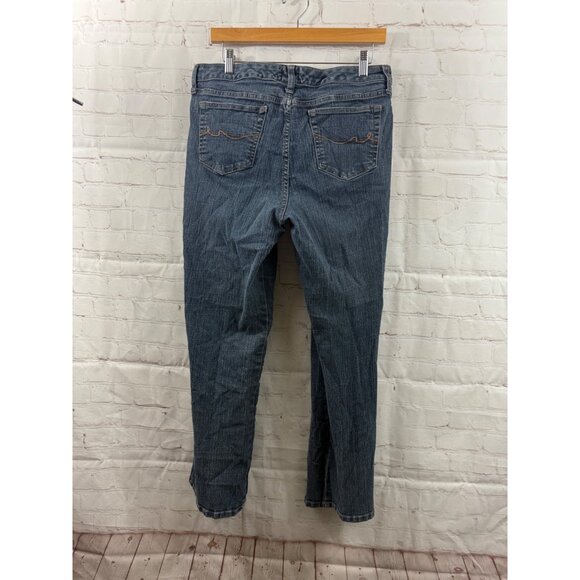 St. John Bay Jeans Womens Size 12 Short Blue Casual Straight Leg High Waisted - Picture 2 of 8